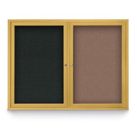 United Visual Products Corkboard, Surf/White, 72" X 36" UV407-WHITE-SURF